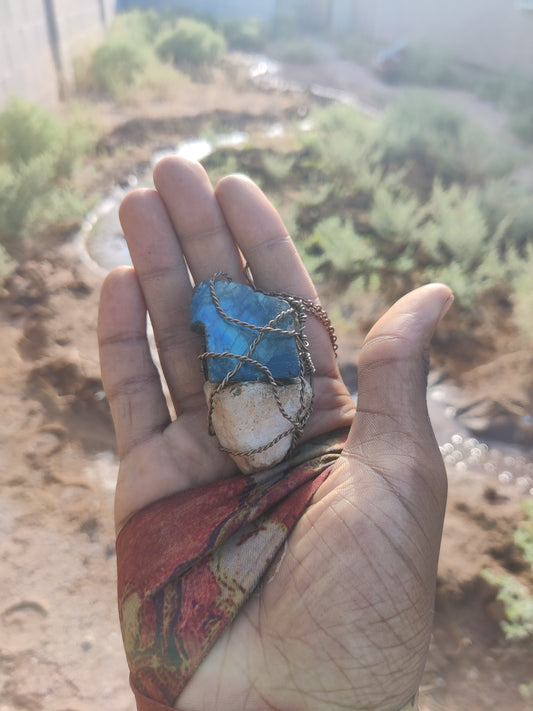 LABRADORITE + ARIZONA QUARTZ