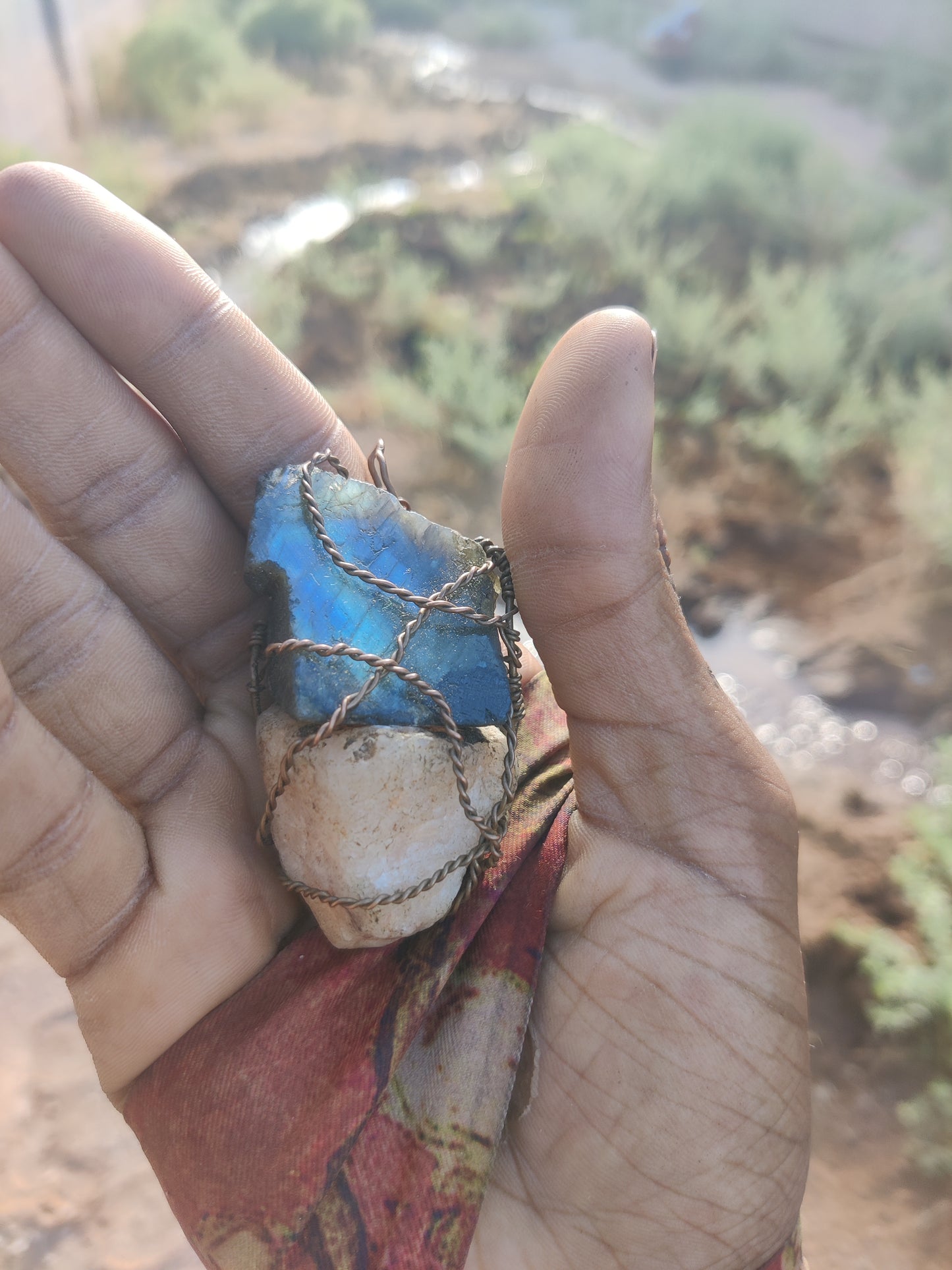 LABRADORITE + ARIZONA QUARTZ